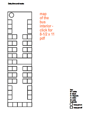 map of the bus interior - click for letter-size pdf file